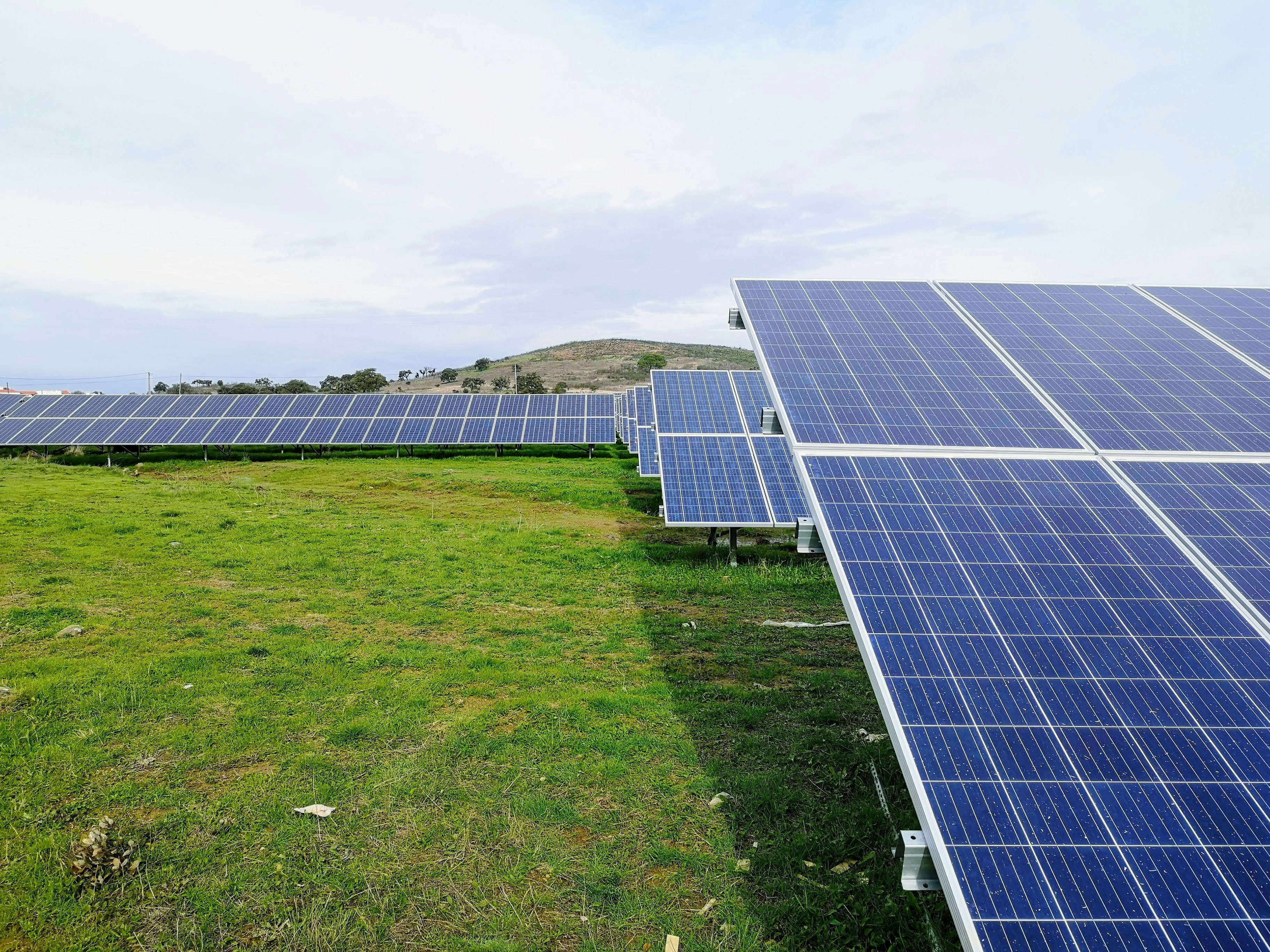 solar panels during daytime